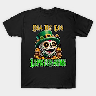 St Patrick's Day - Dia de los Leprechauns (Transparent Background) T-Shirt